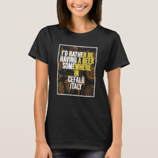 T-shirt Je préférerais boire une bière quelque part à Cefa