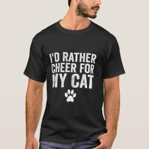 T-shirt Je préfèrerais encourager mon chat drôle anti-foot