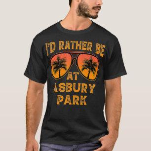 T-shirt Je Préférerais Être À Asbury Park, New Jersey Vint