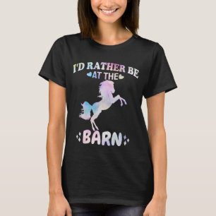 T-shirt Je Préférerais Être À La Grange