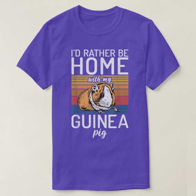 T-shirt Je Préférerais Être À La Maison Avec Mon Cochon De (Design devant)