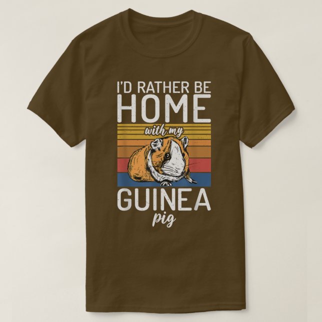 T-shirt Je Préférerais Être À La Maison Avec Mon Cochon De (Design devant)