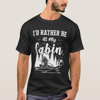 T-shirt Je Préférerais Être À Mon Camper Cabine Mignonne P