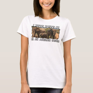 T-shirt Je préférerais être Africain Safari Elephant Famil
