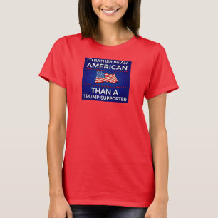 T-shirt Je préférerais être Américain plutôt qu'être un pa