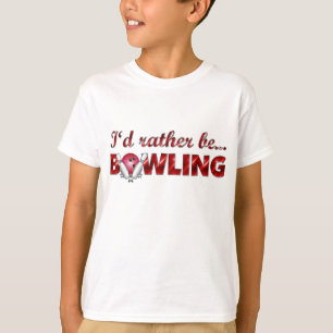 T-shirt Je préférerais être BOWLING (Rouge)