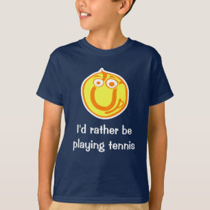 T-shirt Je préférerais être en train de jouer au tennis Ts