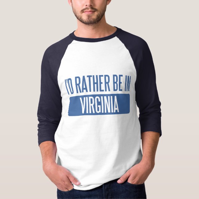 T-shirt Je préférerais être en Virginie (Devant)