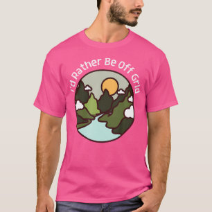 T-shirt Je Préférerais Être Hors Grille Grille Happy Campi