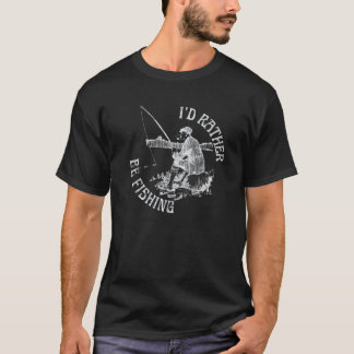 T-shirt Je Préférerais Être Pêche, Drôle Poisson Cadeau