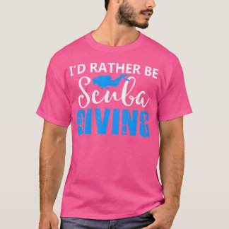 T-shirt Je Préférerais Être Plongée Plongée Freediver Ocea