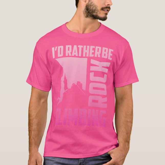 T-shirt Je Préférerais Être Rock Escalade Mountain Harness (Devant)