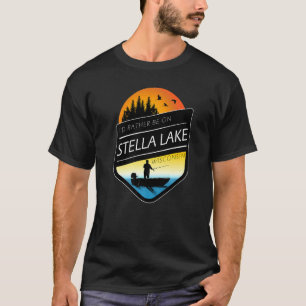 T-shirt Je préférerais être sur Stella Lake Wisconsin pour