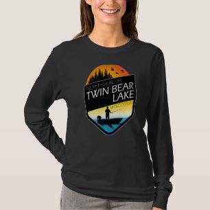 T-shirt Je préférerais être sur Twin Bear Lake Wisconsin F