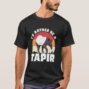 T-shirt Je préférerais être un tapir zoologie zoologiste b