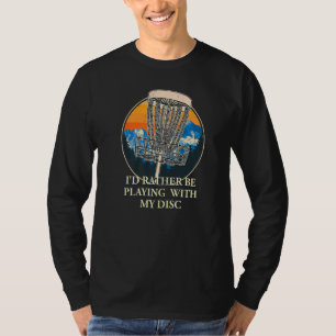 T-shirt Je préférerais jouer avec mon disque Introvert Dis