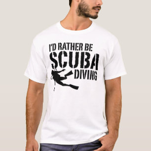 T-shirt Je Préférerais Plonger sous-marine