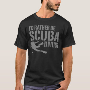 T-shirt Je Préférerais Plonger sous-marine