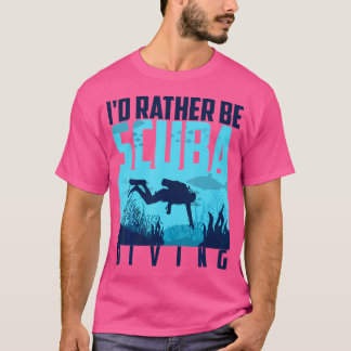 T-shirt Je Préférerais Plonger Sous-Marine Mignonne