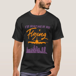 T-shirt Je Préférerais Voler Navigator Sky Vol F