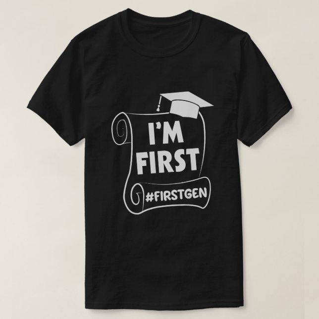 T-shirt Je Première Génération Collège Étudiant Diplômé T  (Design devant)