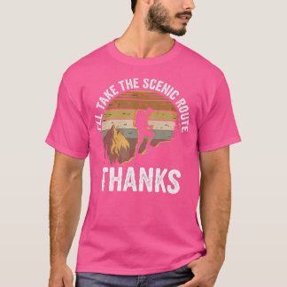 T-shirt Je Prendrai La Route Pittoresque Merci Randonnée O