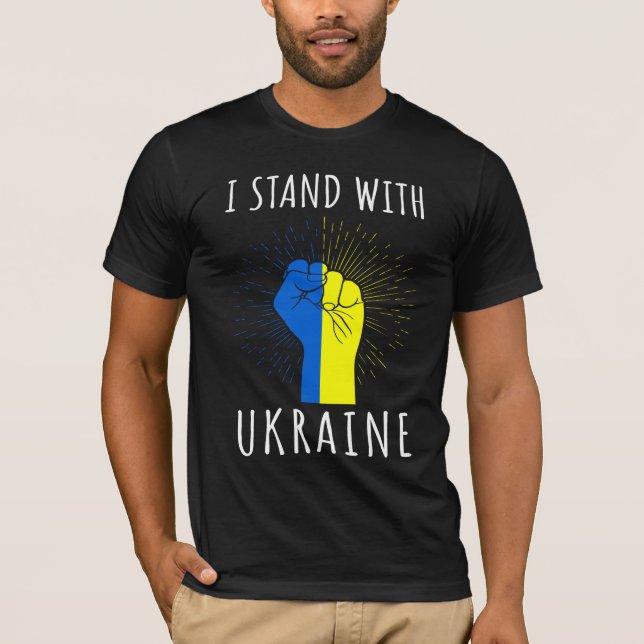 T-shirt Je prends la parole avec l'Ukraine Soutenez l'Ukra (Devant)