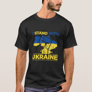 T-shirt Je Prends Position Avec L'Ukraine Pour Le Soutien 