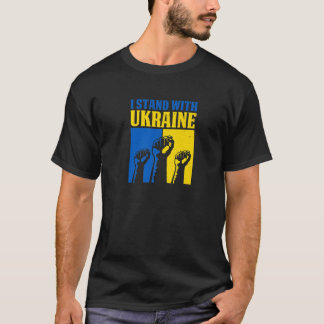 T-shirt Je Prends Position Avec L'Ukraine Pour Soutenir Le
