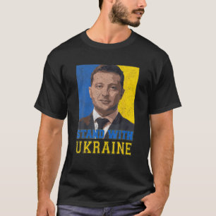 T-shirt Je Prends Position Avec L'Ukraine Volodymyr Zelens