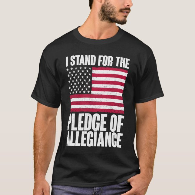 T-shirt Je Prends Position Pour Le Promesse D'Allégeance - (Devant)