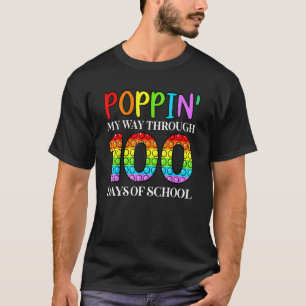 T-shirt Je Presse Mon Chemin À Travers 100 Jours D'École