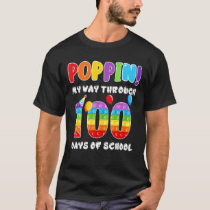 T-shirt Je Presse Mon Chemin À Travers 100 Jours D'École
