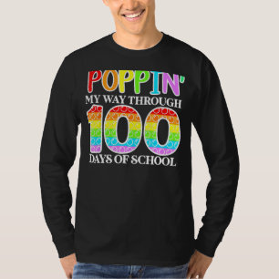 T-shirt Je Presse Mon Chemin À Travers 100 Jours D'École