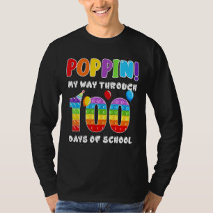 T-shirt Je Presse Mon Chemin À Travers 100 Jours D'École