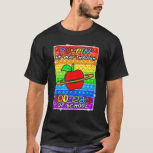 T-shirt Je Presse Mon Chemin À Travers 100 Jours D'École 1