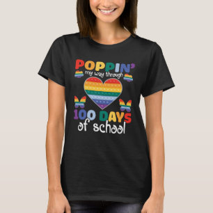 T-shirt Je Presse Mon Chemin À Travers 100 Jours D'École G