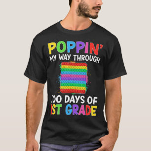 T-shirt Je Presse Mon Chemin À Travers 100 Jours D'Étudian