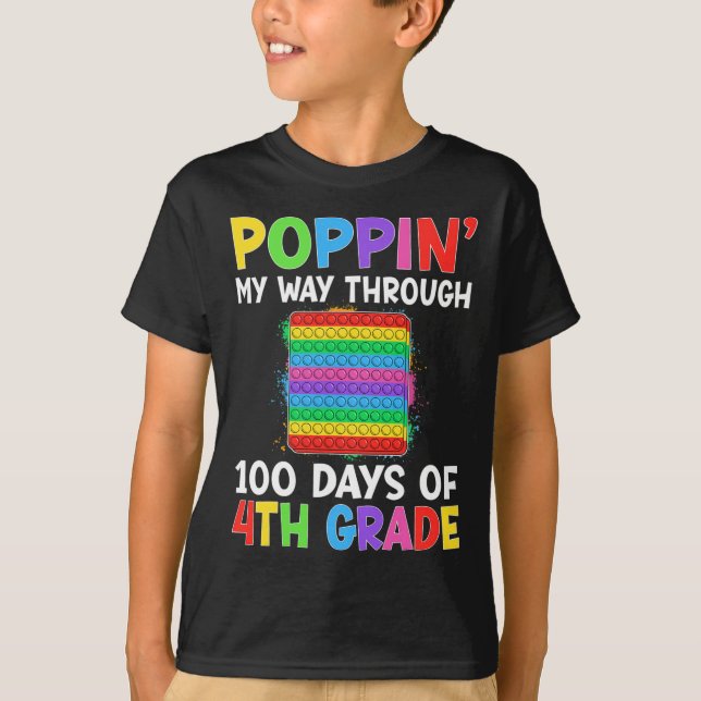 T-shirt Je Presse Mon Chemin À Travers 100 Jours D'Étudian (Devant)