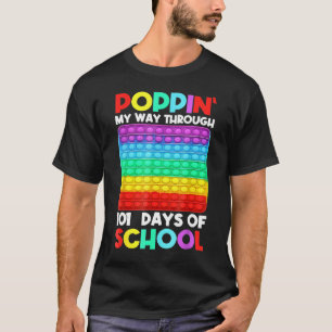 T-shirt Je Presse Mon Chemin À Travers 101 Jours D'École J