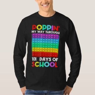 T-shirt Je Presse Mon Chemin À Travers 101 Jours D'École J