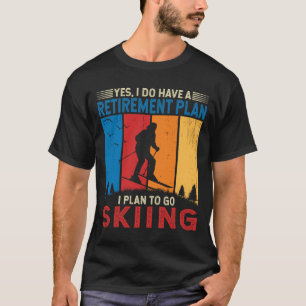 T-shirt Je Prévois D'Aller Skier Funny Skier D'Hiver Freer