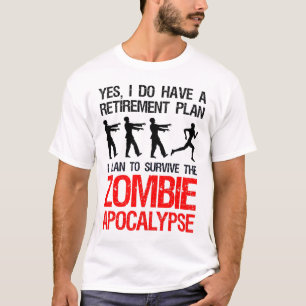 T-shirt Je Prévois De Survivre À L'Apocalypse Zombie