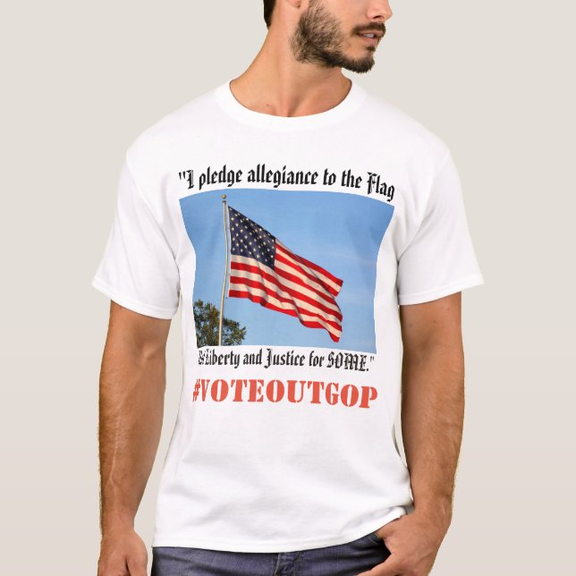 T-shirt Je promets d'allégeance à VOTE OUT GOP (Devant)