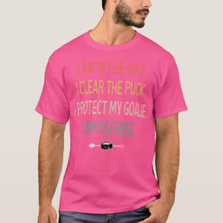 T-shirt Je Protège Mon Goalie Je Suis Défense Drôle Hockey