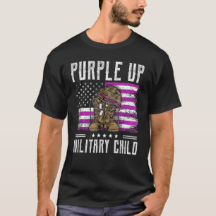T-shirt Je Purple Jusqu'Au Mois De Militaires Enfants Bott