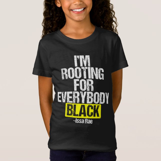 T-Shirt JE RACINE POUR TOUT LE MONDE BLACK BLM Power (Devant)