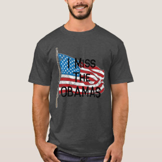 T-shirt Je regrette le drapeau des Obamas à manches longue