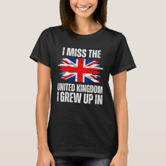 T-shirt Je regrette le Royaume-Uni, j'ai grandi en Anglete