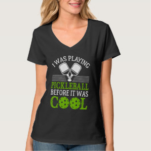 T-shirt Je Relie Jouer Au Pickleball Avant D'Être Cool Pic